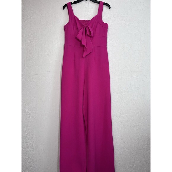 Julia Jordan Pink Bow Jumpsuit Size 6 - Picture 2 of 7
